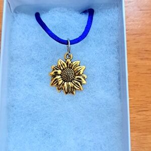 Gold Sunflower Necklace